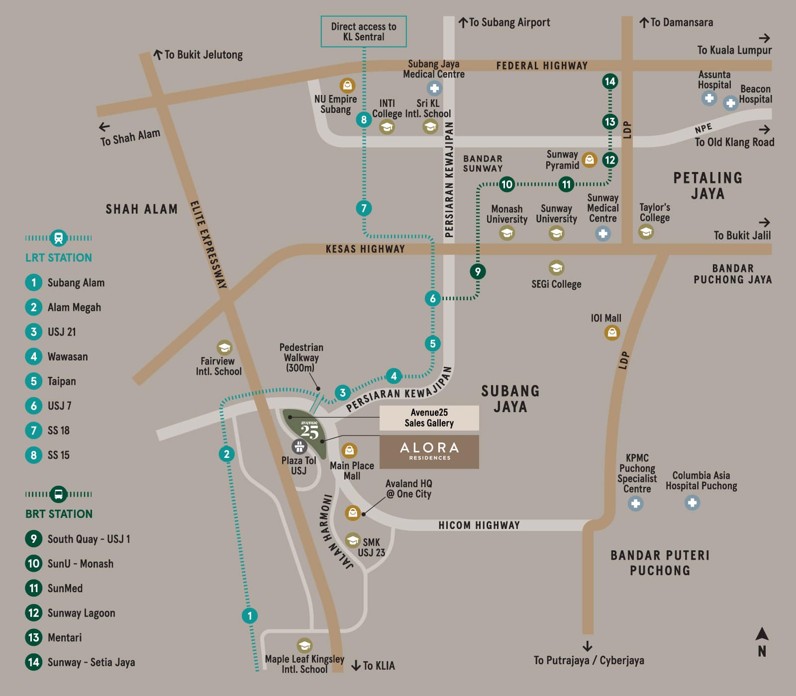 Alora Residences location map