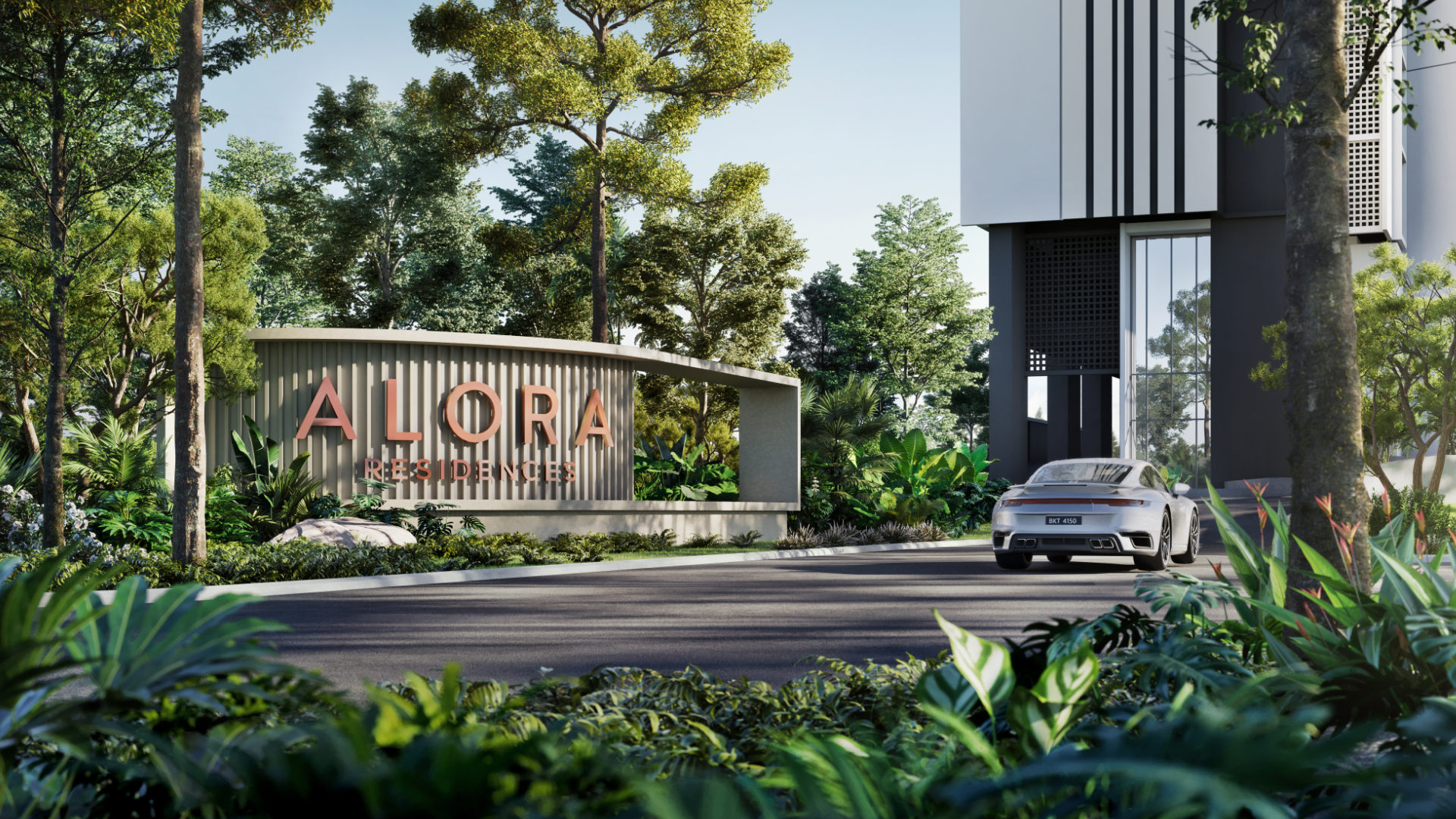 Alora Residences grand arrival entrance